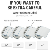 Nemonic Waterproof Label Paper Cartridge | 3 x 3 Inch (125 labels)