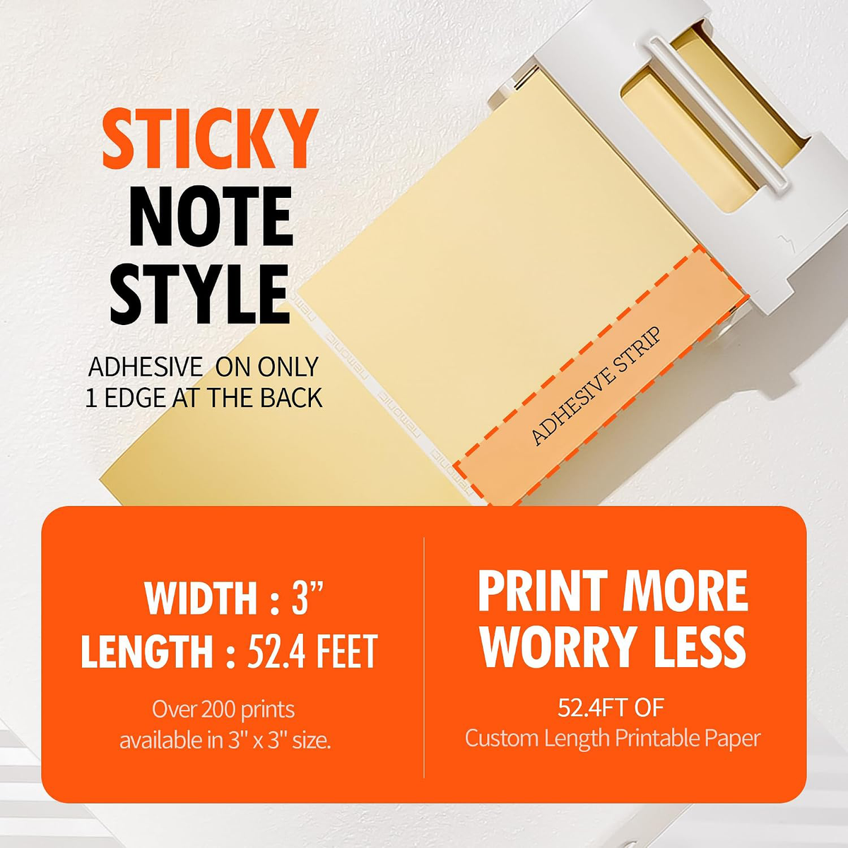 MANGOSLAB Nemonic Very Sticky Note Cartridge | (3 ea)